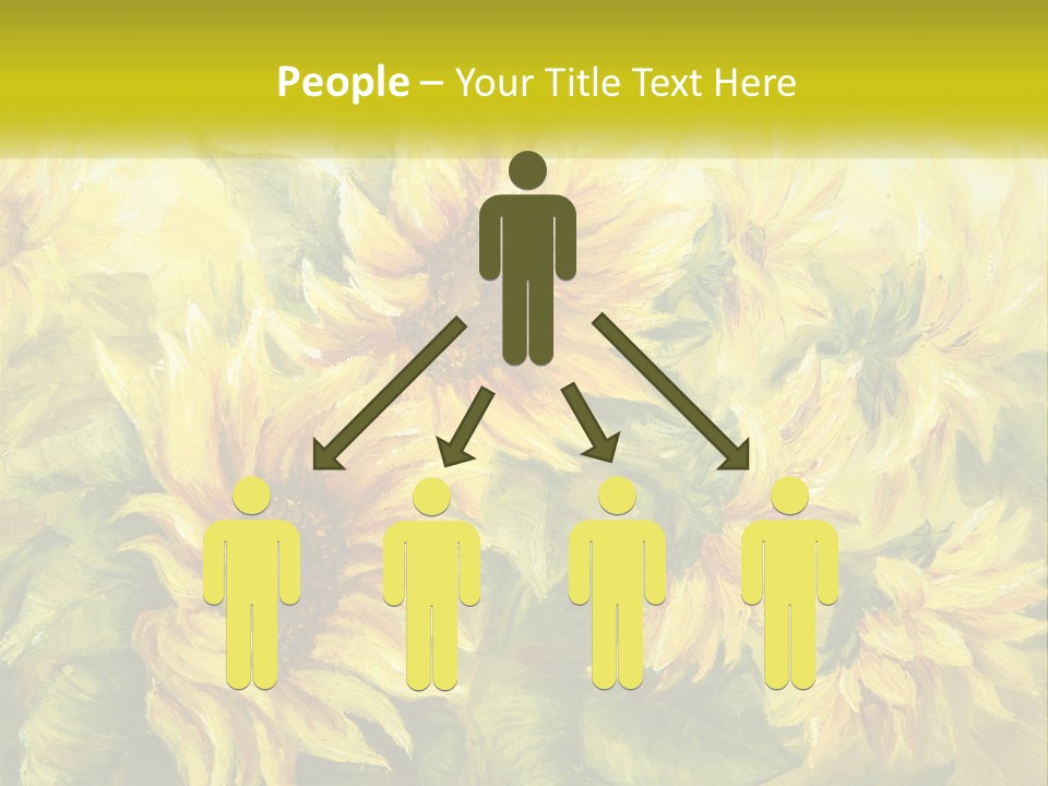 Oil Painting Sunflowers PowerPoint Template