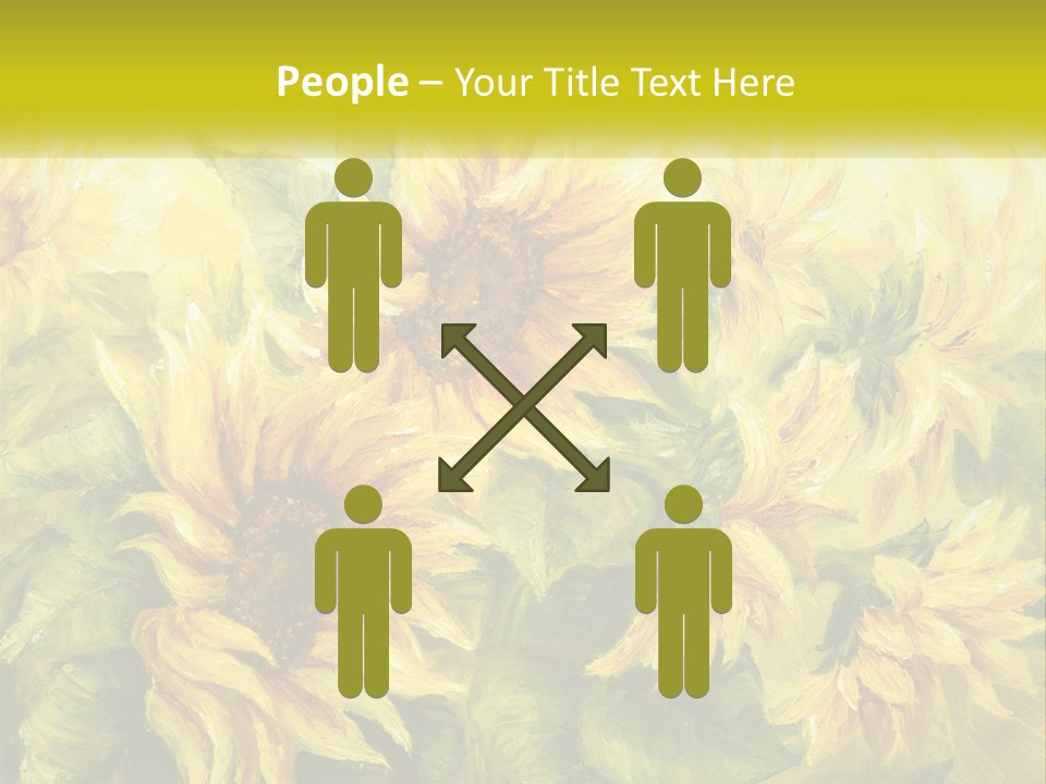 Oil Painting Sunflowers PowerPoint Template