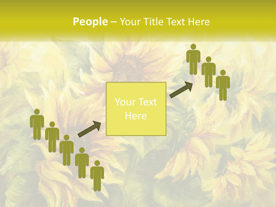 Oil Painting Sunflowers PowerPoint Template