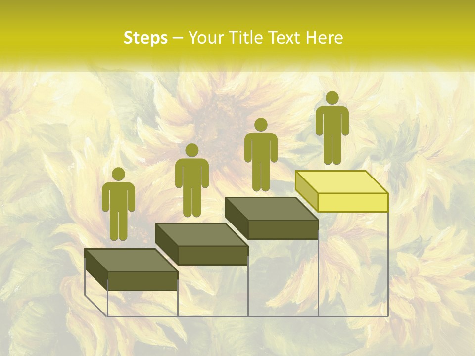 Oil Painting Sunflowers PowerPoint Template