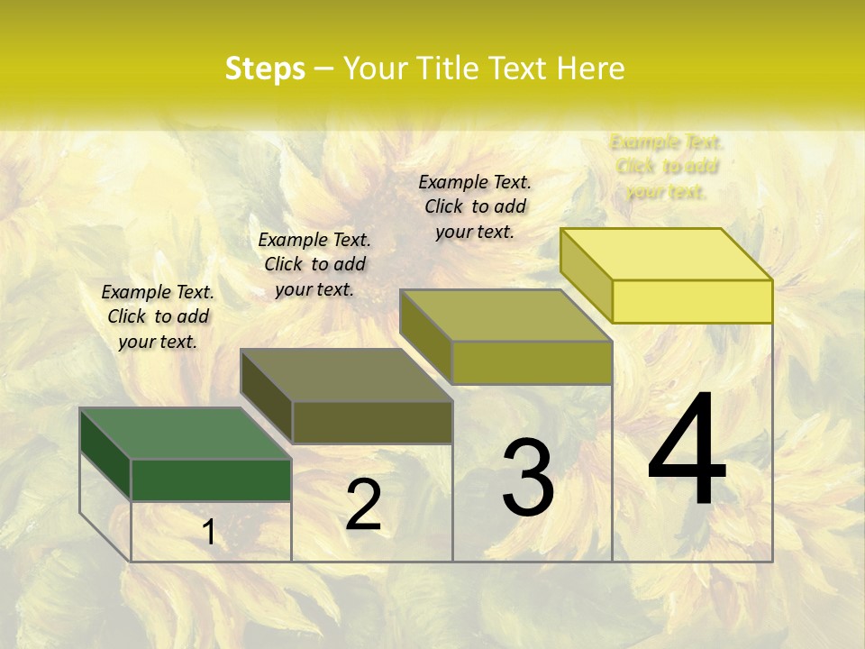 Oil Painting Sunflowers PowerPoint Template