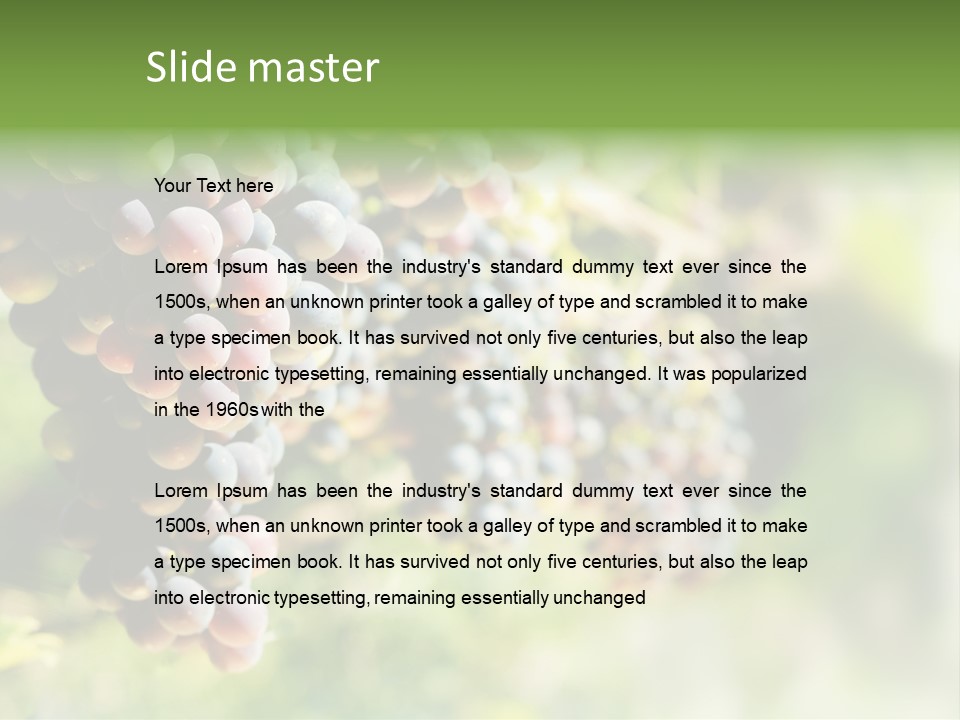 Grape Bush PowerPoint Template