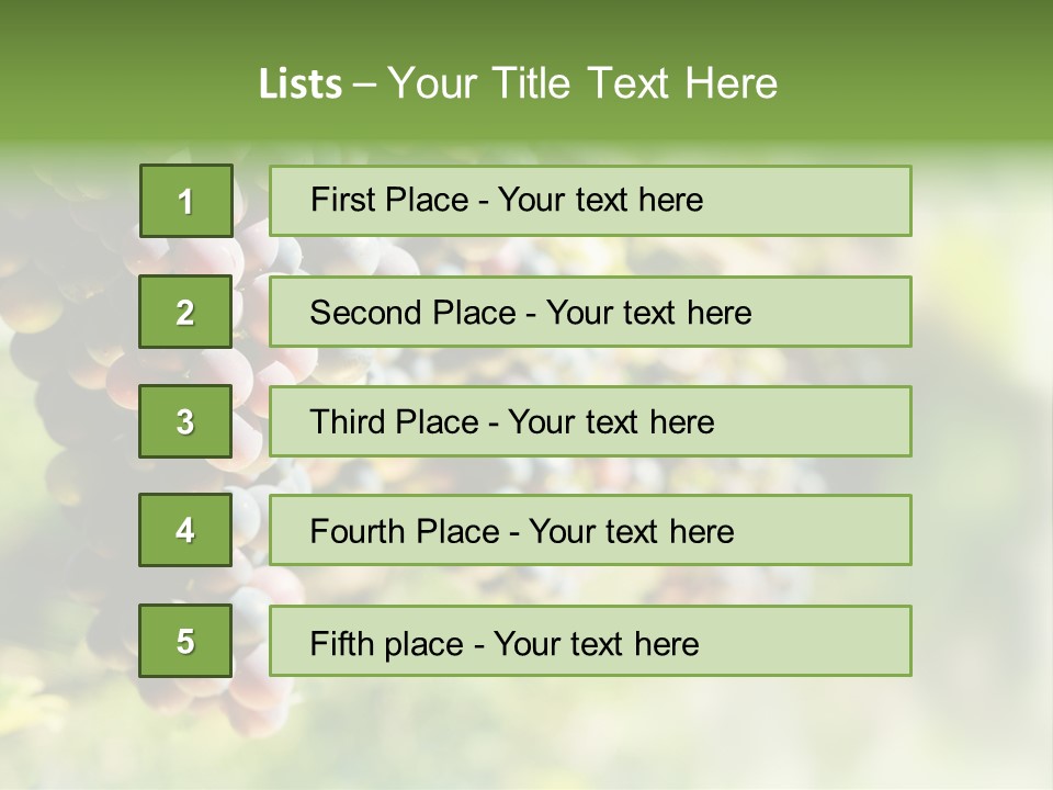 Grape Bush PowerPoint Template