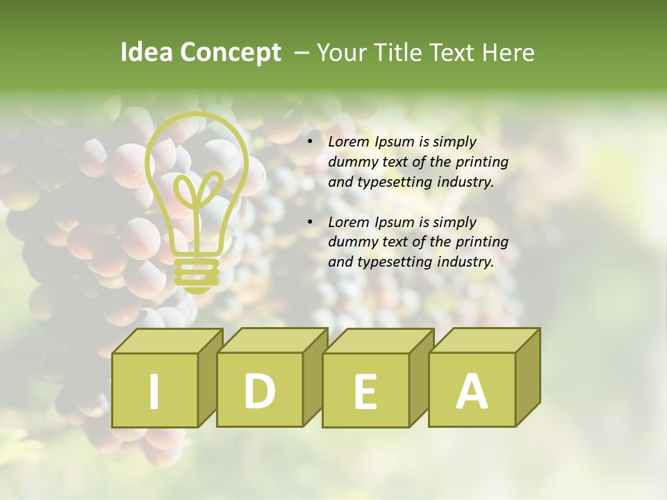 Grape Bush PowerPoint Template