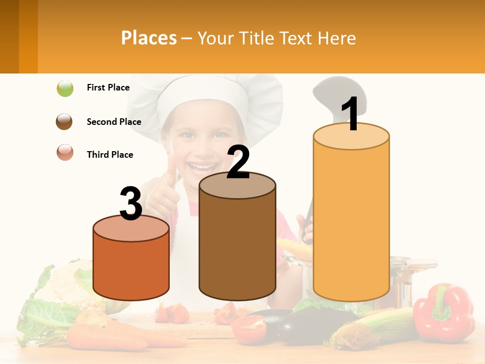 A Girl In The Role Of A Cook PowerPoint Template