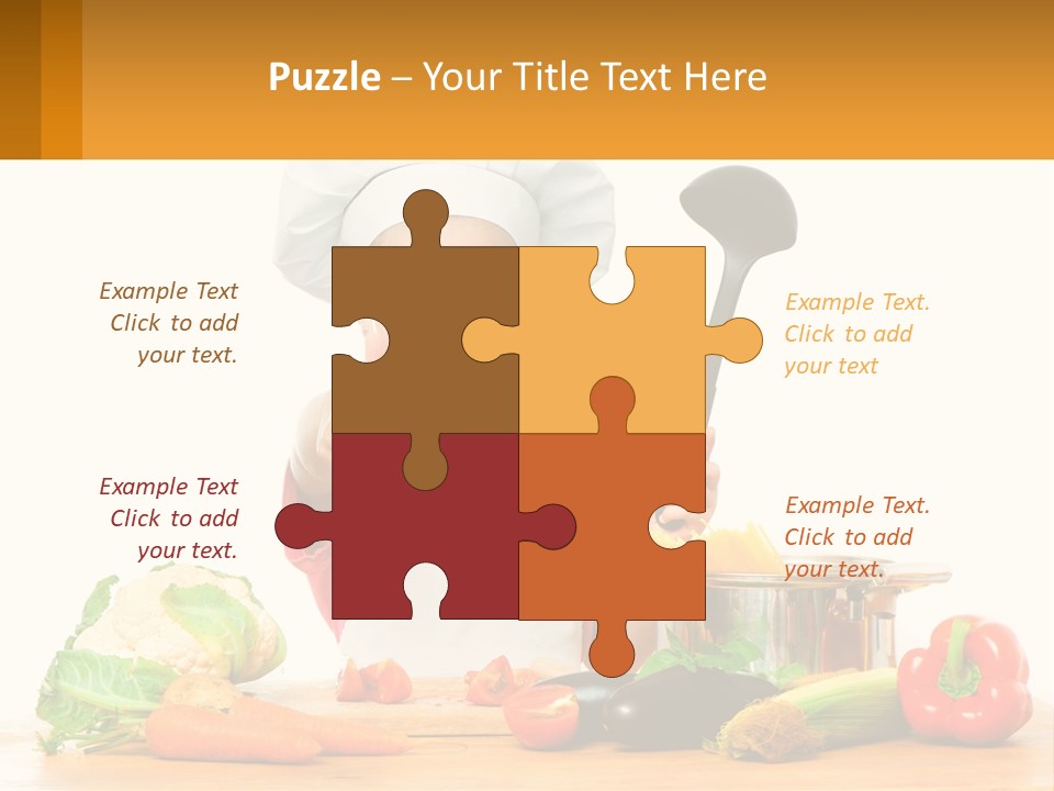 A Girl In The Role Of A Cook PowerPoint Template