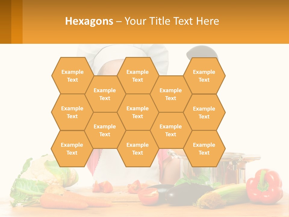 A Girl In The Role Of A Cook PowerPoint Template