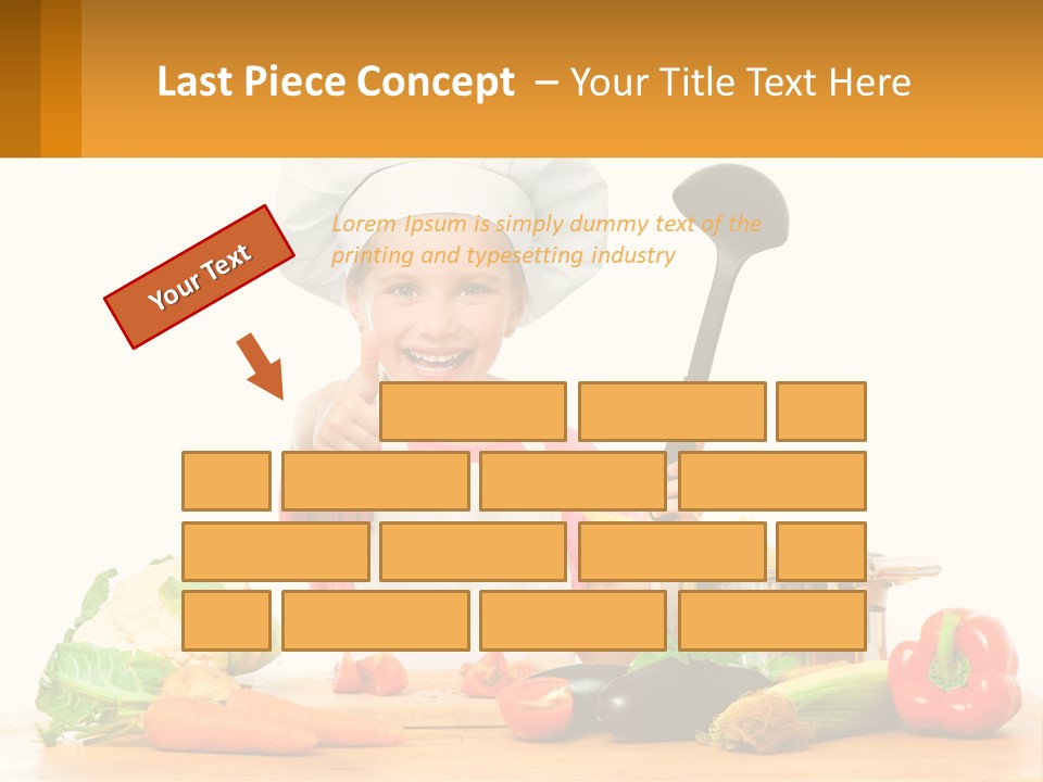 A Girl In The Role Of A Cook PowerPoint Template