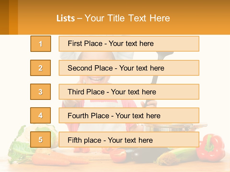 A Girl In The Role Of A Cook PowerPoint Template