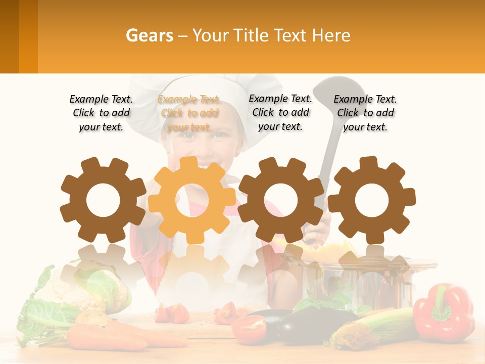 A Girl In The Role Of A Cook PowerPoint Template