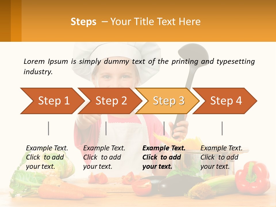 A Girl In The Role Of A Cook PowerPoint Template