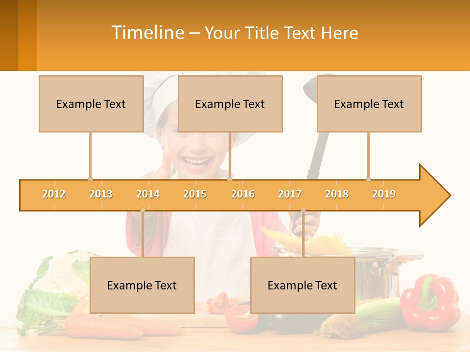 A Girl In The Role Of A Cook PowerPoint Template