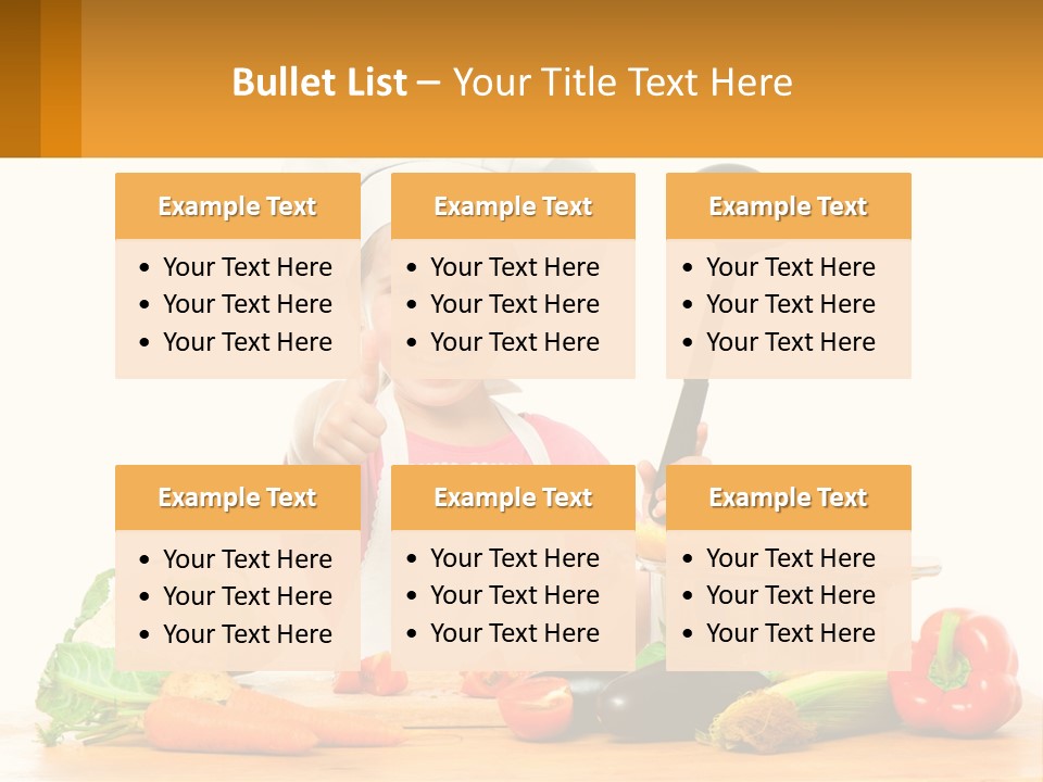 A Girl In The Role Of A Cook PowerPoint Template