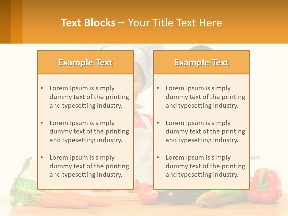 A Girl In The Role Of A Cook PowerPoint Template