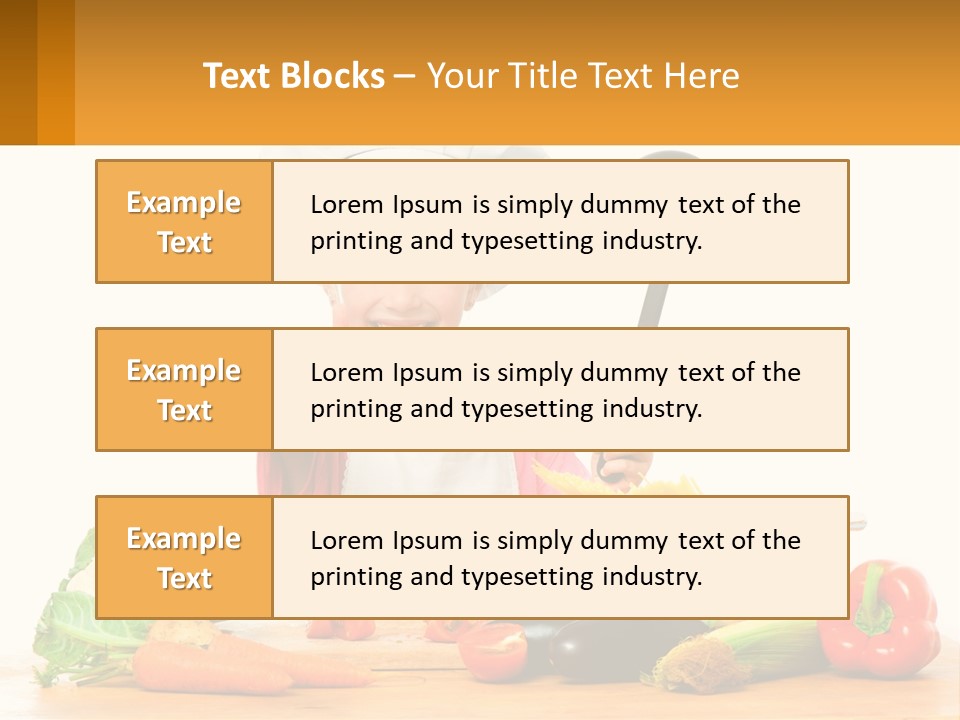 A Girl In The Role Of A Cook PowerPoint Template