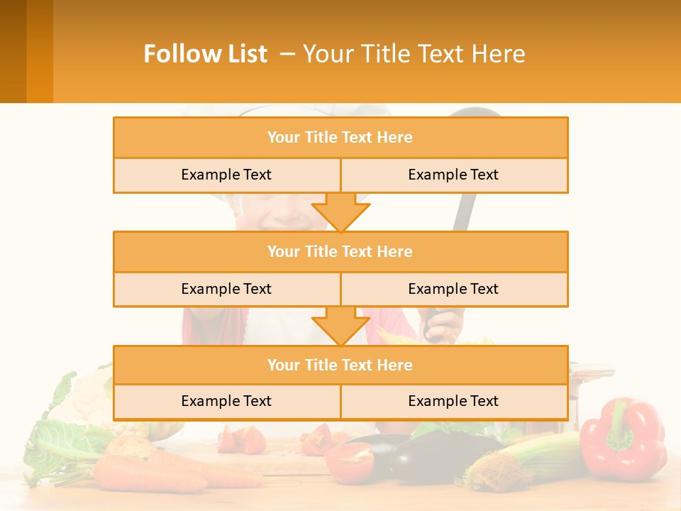 A Girl In The Role Of A Cook PowerPoint Template