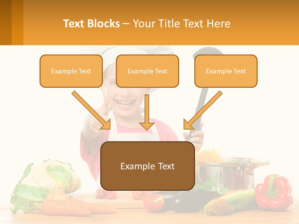 A Girl In The Role Of A Cook PowerPoint Template