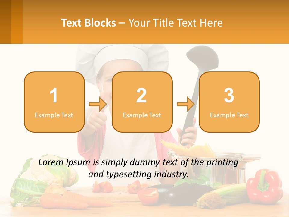 A Girl In The Role Of A Cook PowerPoint Template