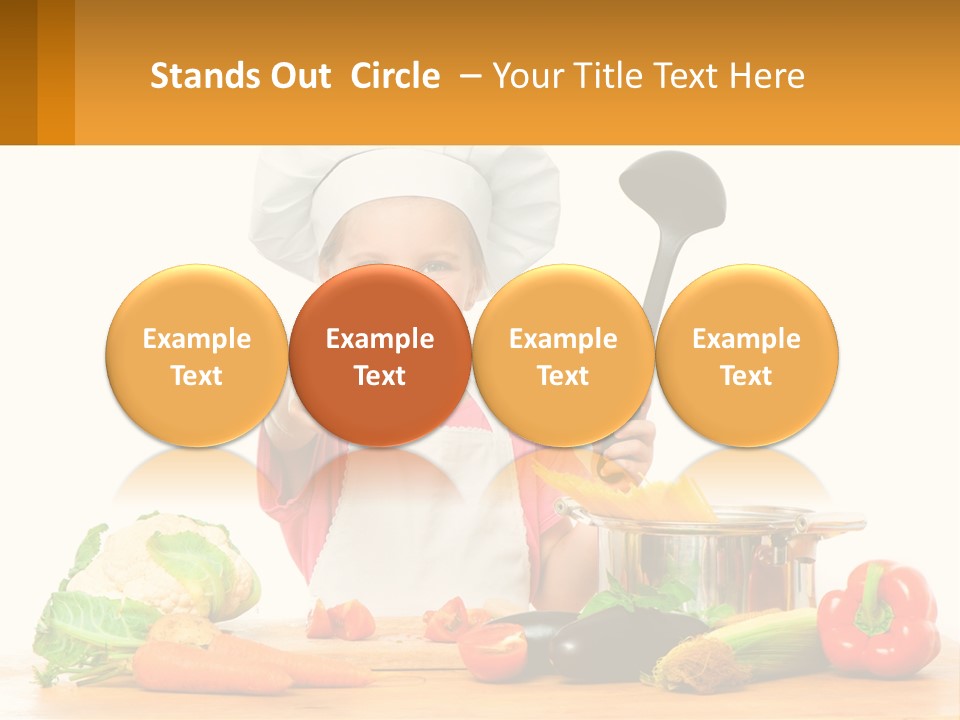 A Girl In The Role Of A Cook PowerPoint Template