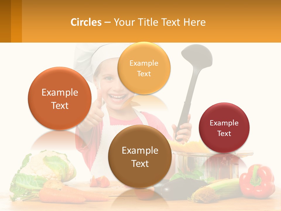 A Girl In The Role Of A Cook PowerPoint Template