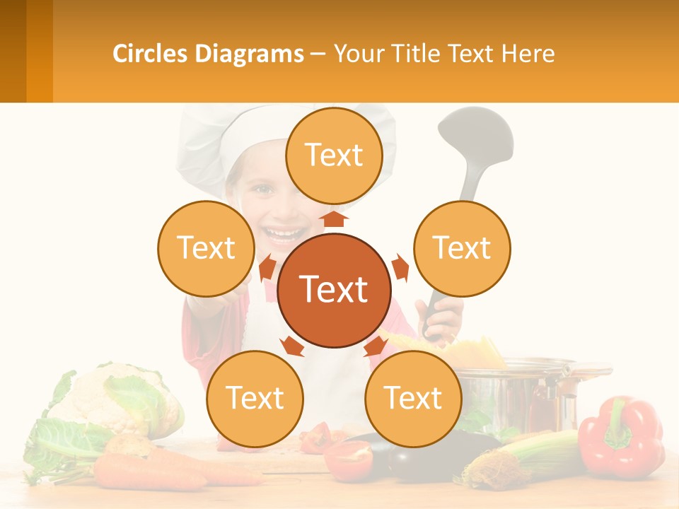 A Girl In The Role Of A Cook PowerPoint Template