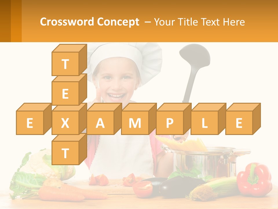 A Girl In The Role Of A Cook PowerPoint Template