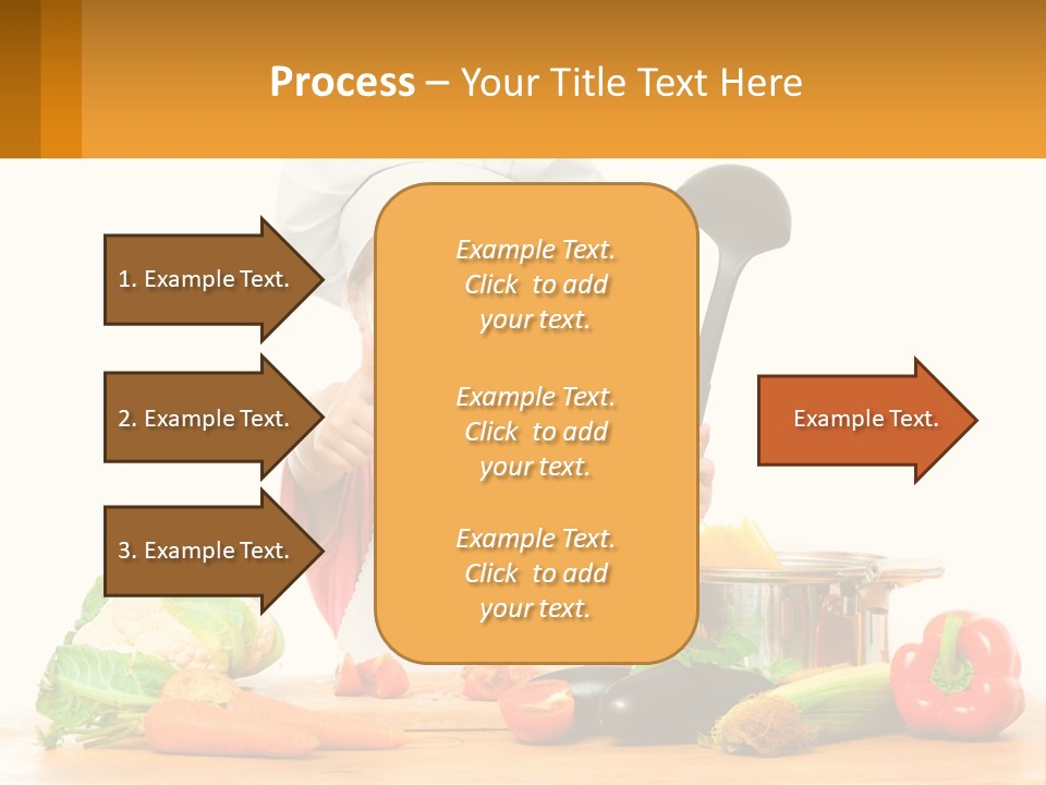 A Girl In The Role Of A Cook PowerPoint Template