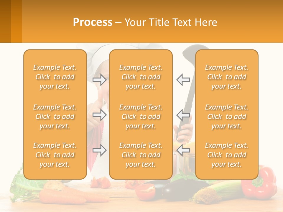 A Girl In The Role Of A Cook PowerPoint Template