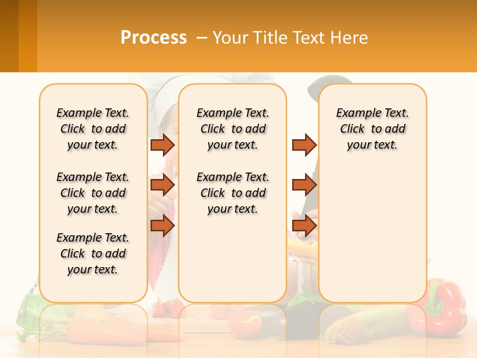 A Girl In The Role Of A Cook PowerPoint Template