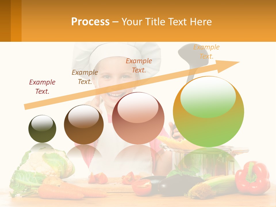 A Girl In The Role Of A Cook PowerPoint Template