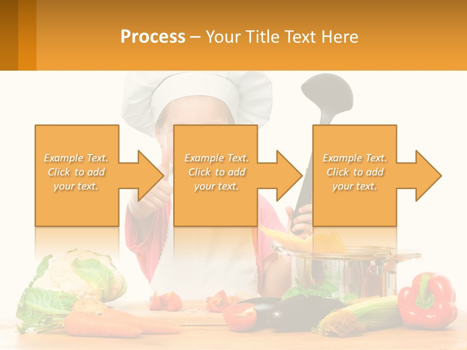 A Girl In The Role Of A Cook PowerPoint Template