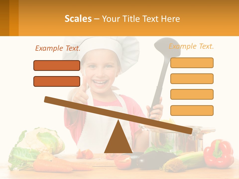 A Girl In The Role Of A Cook PowerPoint Template