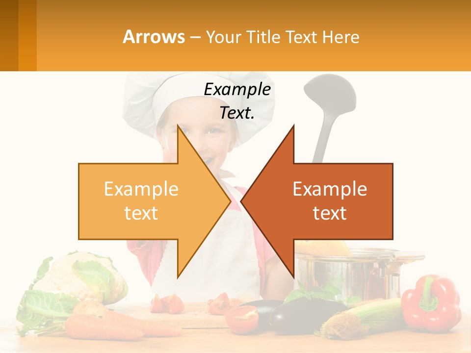 A Girl In The Role Of A Cook PowerPoint Template