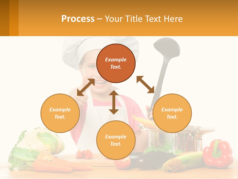A Girl In The Role Of A Cook PowerPoint Template