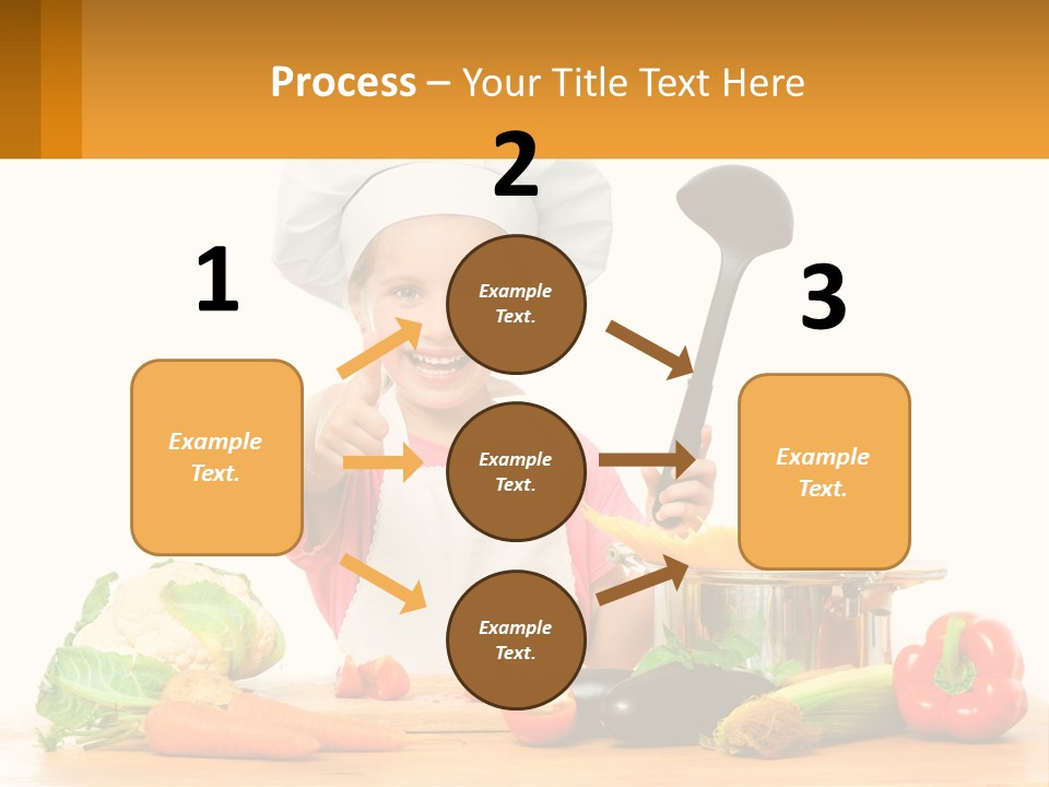 A Girl In The Role Of A Cook PowerPoint Template