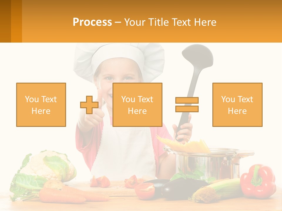 A Girl In The Role Of A Cook PowerPoint Template