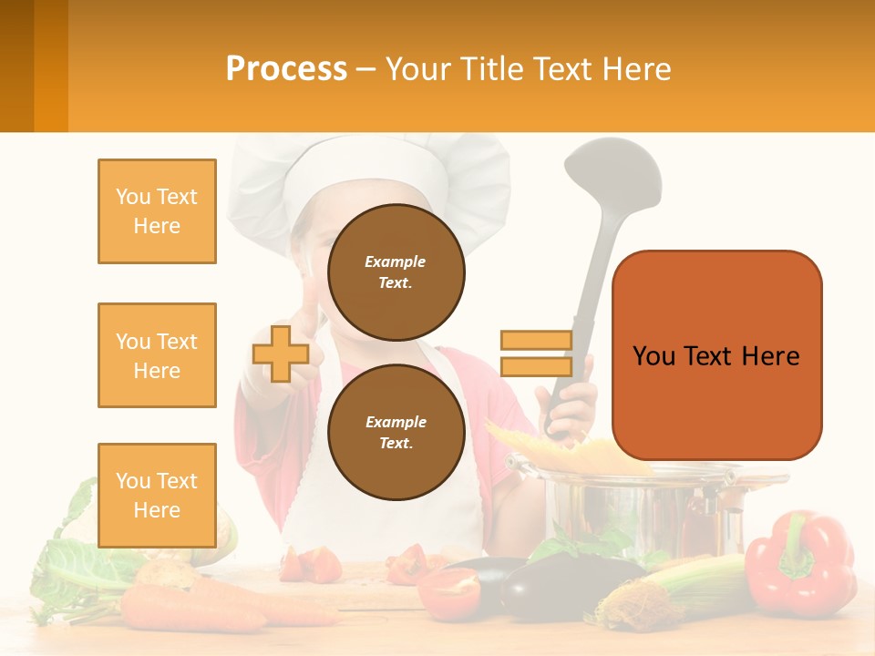A Girl In The Role Of A Cook PowerPoint Template