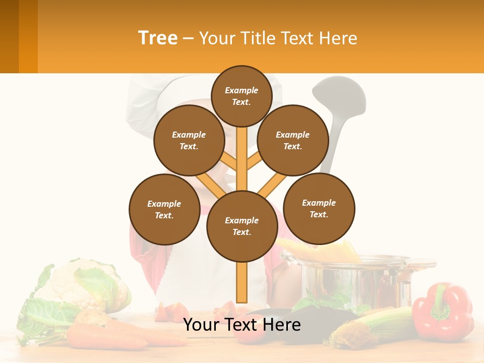 A Girl In The Role Of A Cook PowerPoint Template