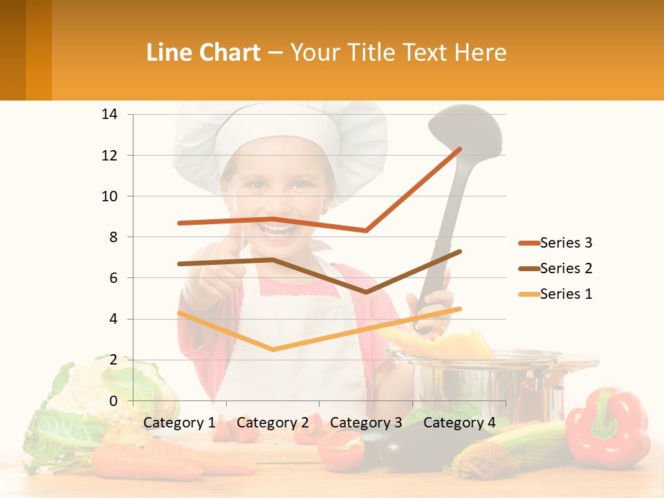 A Girl In The Role Of A Cook PowerPoint Template