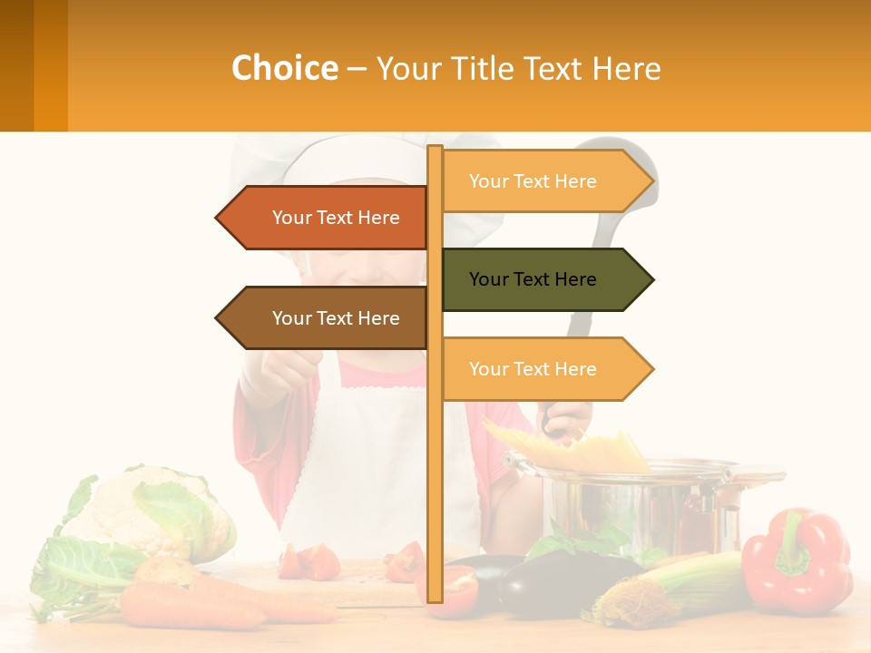 A Girl In The Role Of A Cook PowerPoint Template