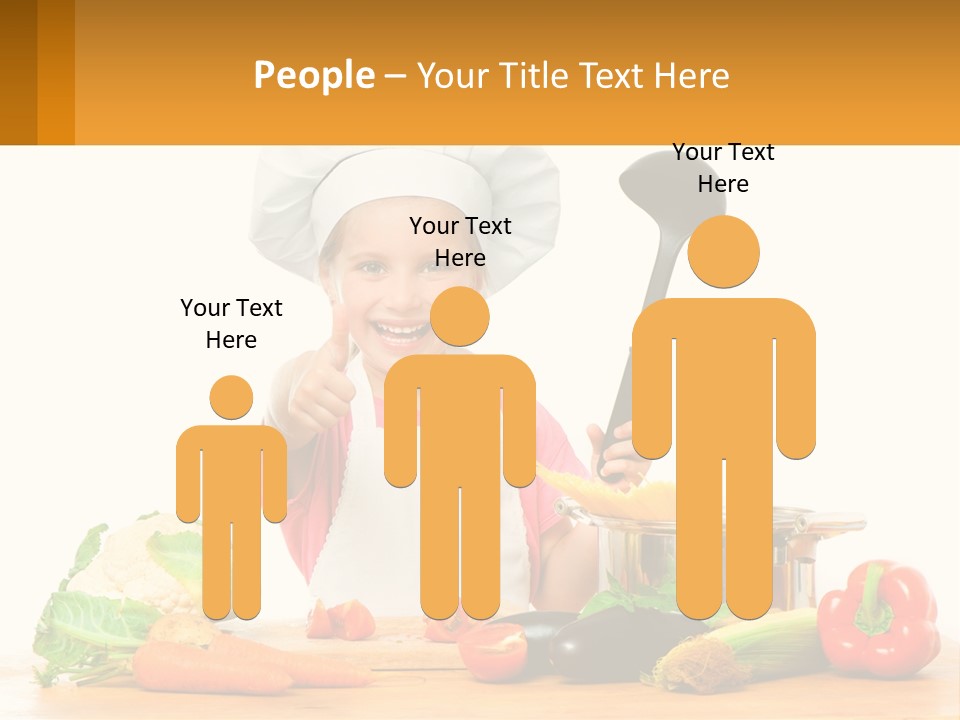 A Girl In The Role Of A Cook PowerPoint Template