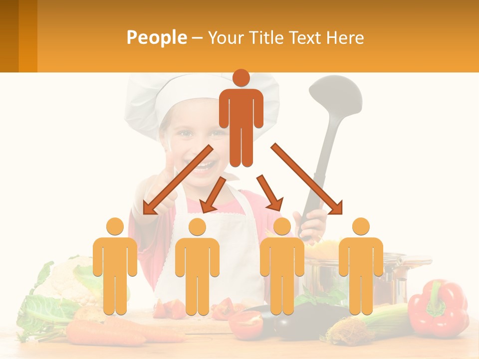 A Girl In The Role Of A Cook PowerPoint Template