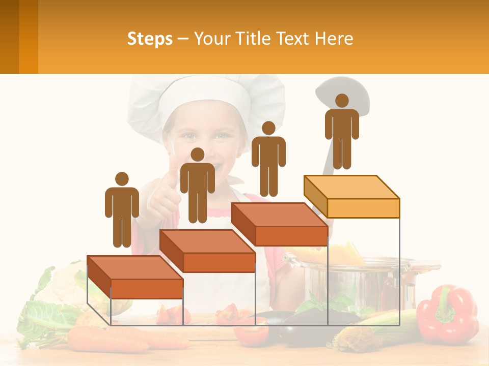 A Girl In The Role Of A Cook PowerPoint Template