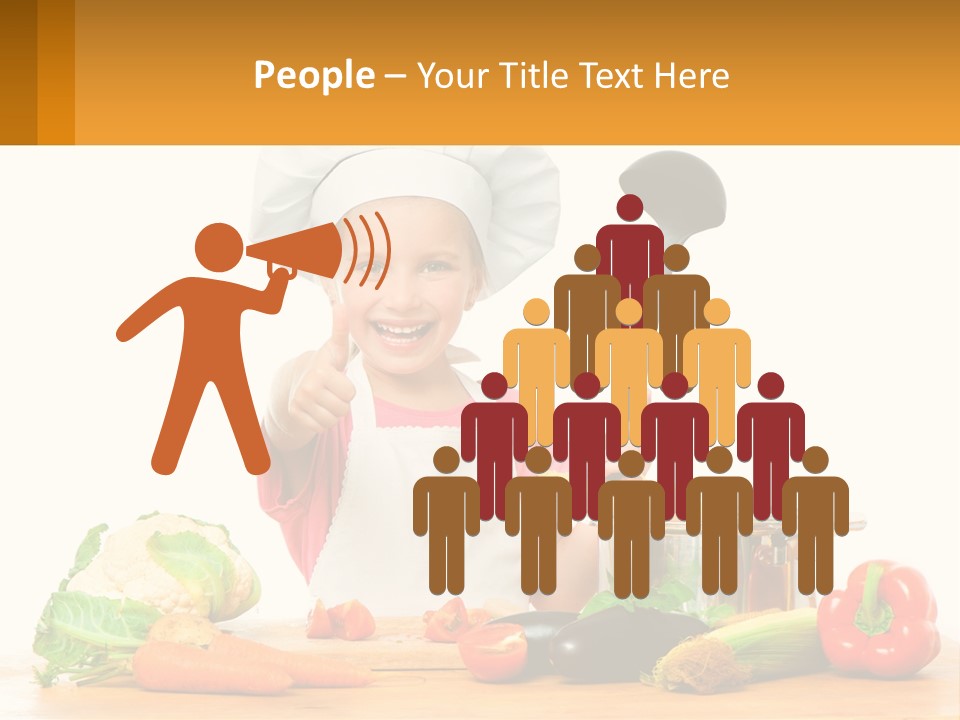 A Girl In The Role Of A Cook PowerPoint Template