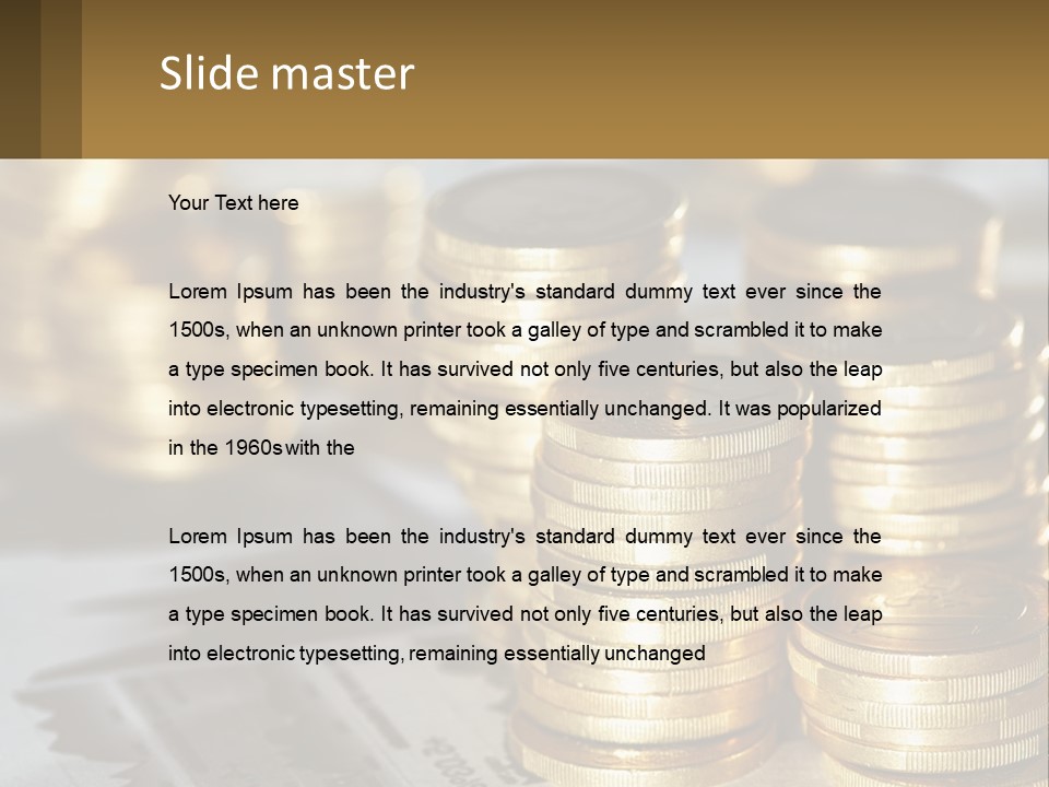 Coins, Cents PowerPoint Template