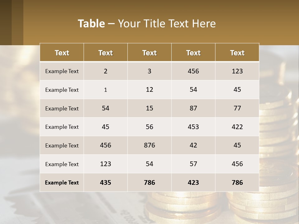 Coins, Cents PowerPoint Template