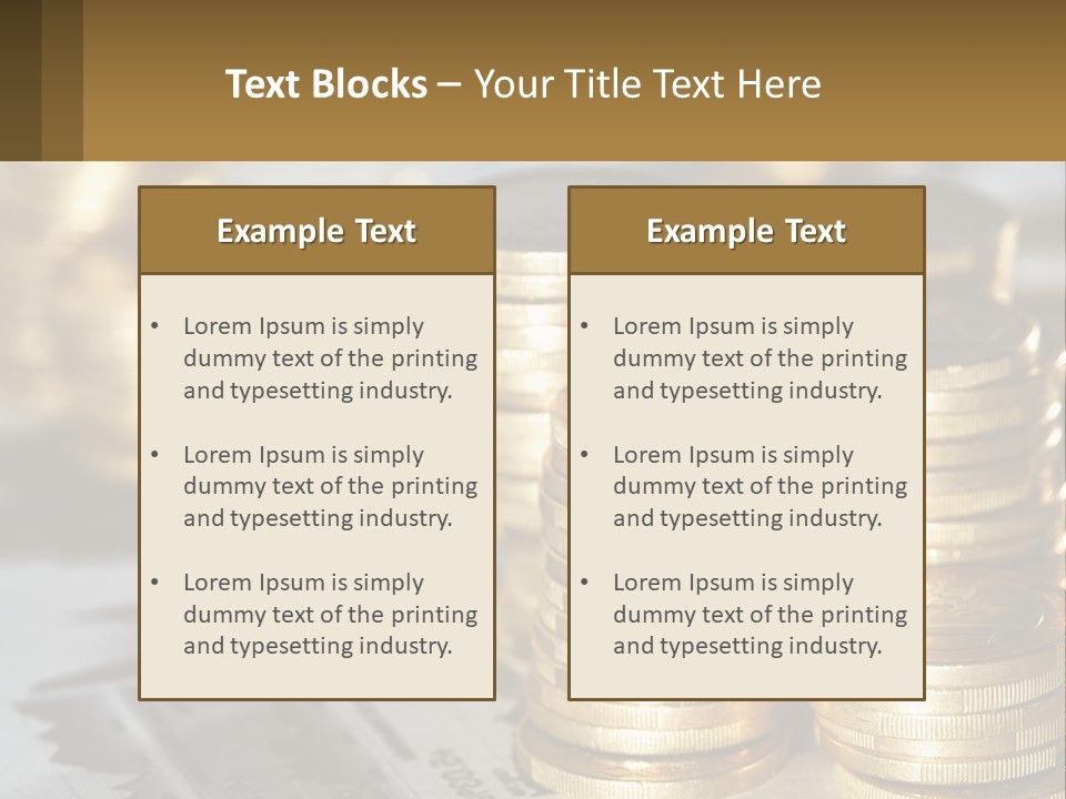 Coins, Cents PowerPoint Template
