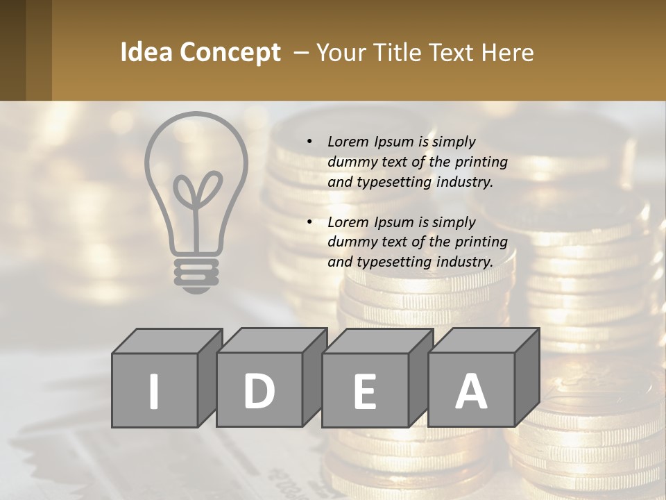 Coins, Cents PowerPoint Template