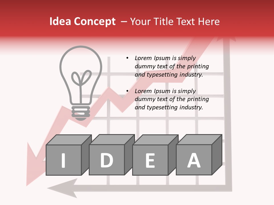 Stock Falling Chart PowerPoint Template