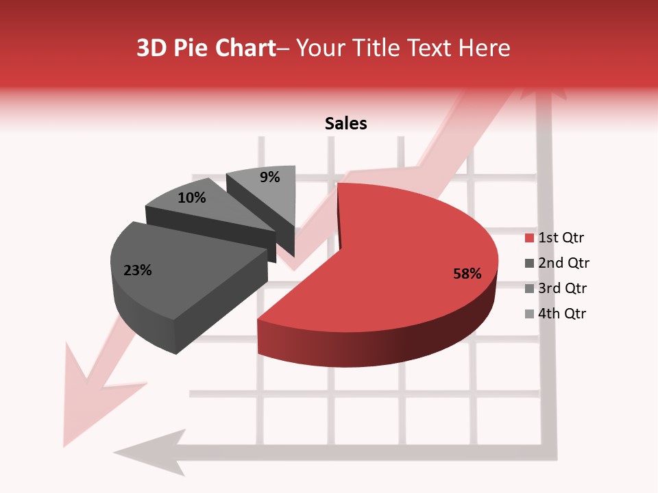 Stock Falling Chart PowerPoint Template